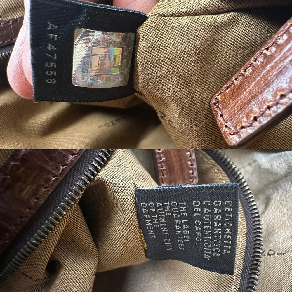 Fendi Zucca Brown Canvas Shoulder/Hand Bag - Picture 14 of 16